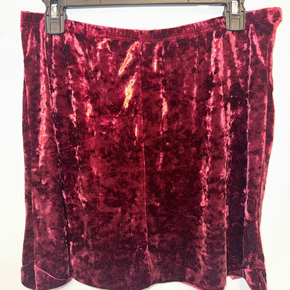 Velvet Burgundy Skirt